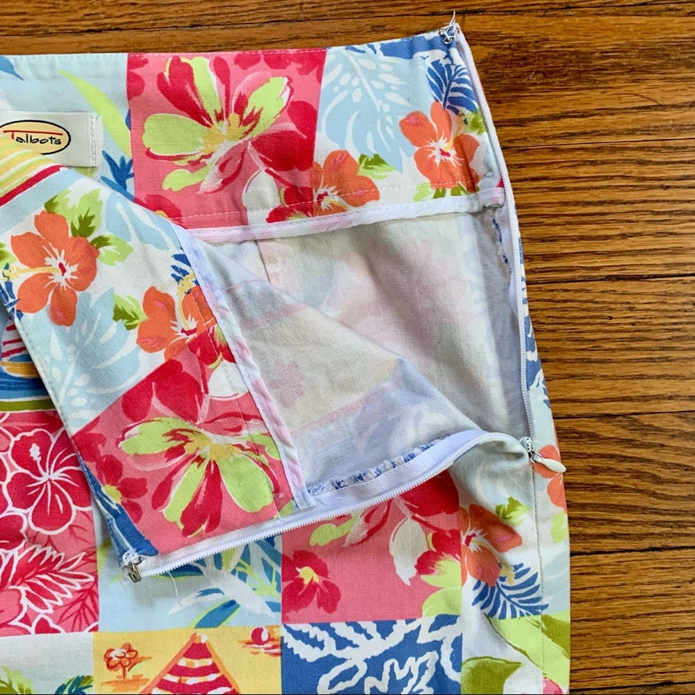 Talbots Patchwork Tropical Beach Hibiscus Summer … - image 5